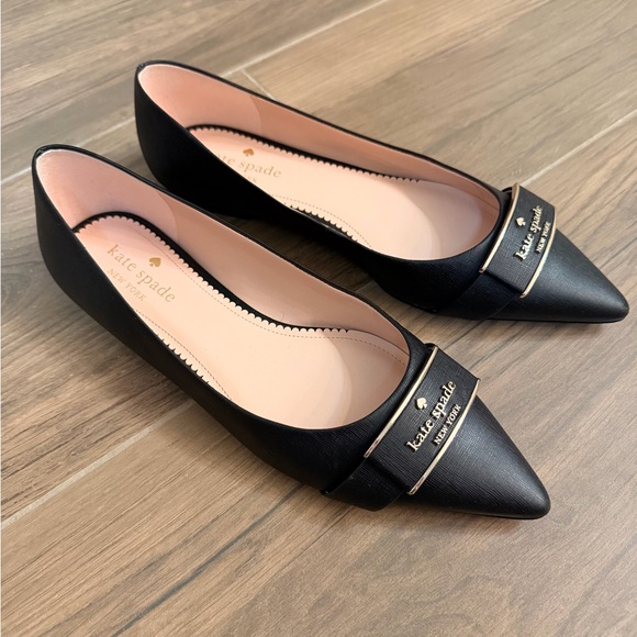 Kate Spade Deneuve Black Pointed Flats - Picture 5 of 10